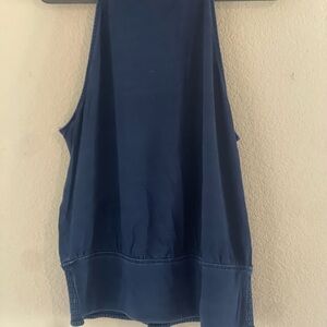 Dark denim halter top